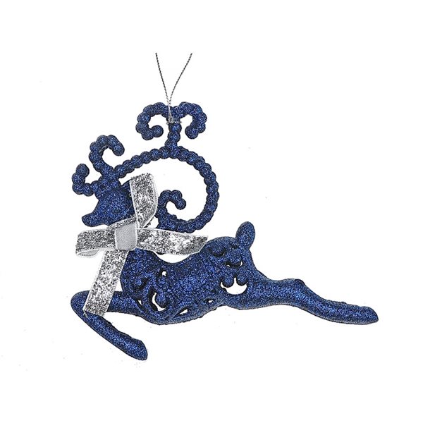 IH Casa Decor Blue Reindeer Ornament Set - 12-Pack