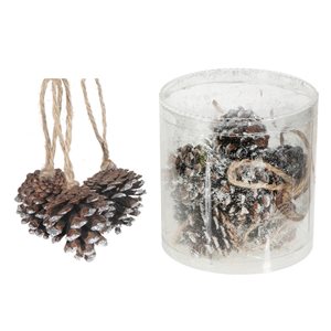 IH Casa Decor Silver Pine Cone Ornament Set - 12-Pack