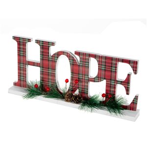 Décoration de Noël IH Casa Decor Hope rouge à carreaux