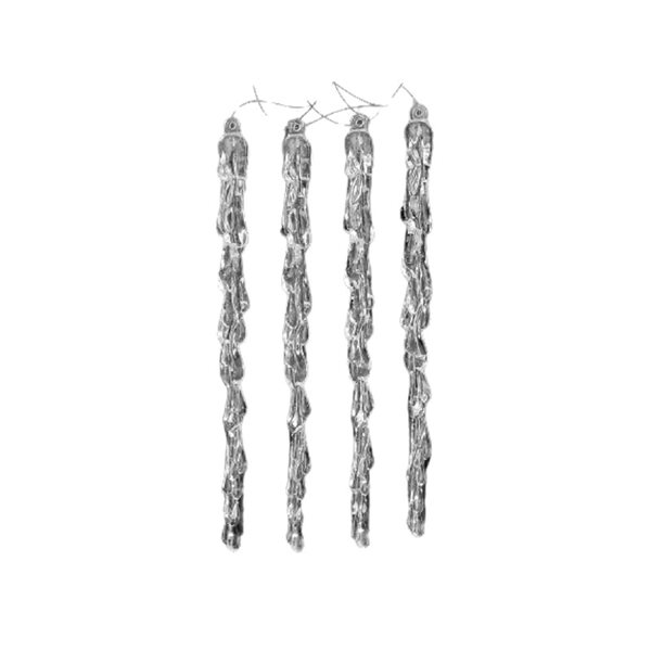 IH Casa Decor Clear Icicle Ornament Set - 4-Pack