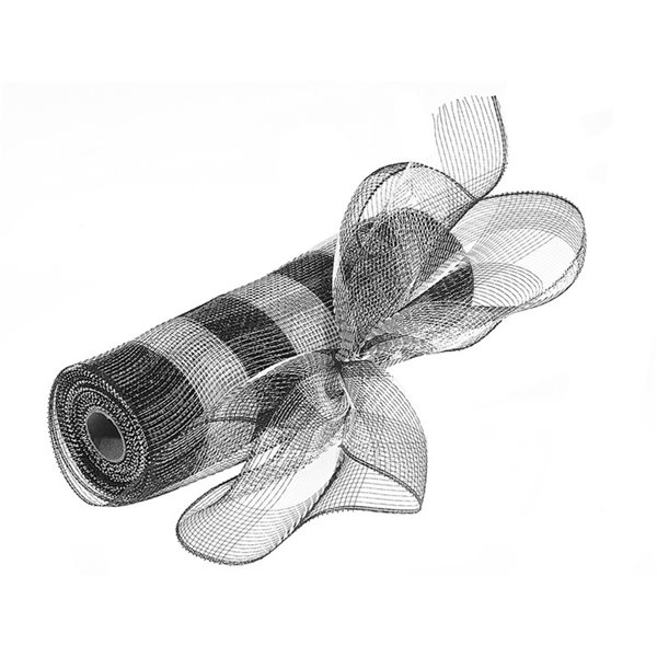iH casadécor 5-in W x 5-in H White Buffalo Mesh Ribbon - Set of 4 | RONA
