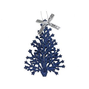 IH Casa Decor Blue Christmas Tree Ornament Set - 12-Pack