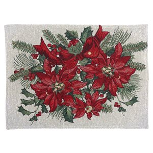 IH Casa Decor Fitted 54-in Tapestry Runner with Poinsettia Bundle