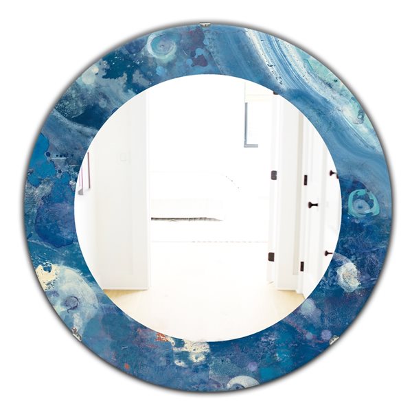 Designart 24-in x 24-in Water III Round Polished Wall Mirror MIR30830 ...