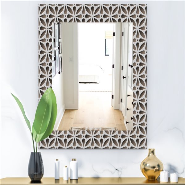 Designart 35.4-in x 23.6-in Scandinavian 11 Rectangular Mirror