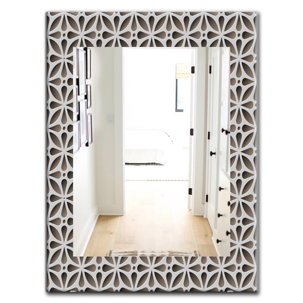 Designart 35.4-in x 23.6-in Scandinavian 11 Rectangular Mirror