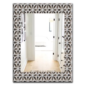 Designart 35.4-in x 23.6-in Scandinavian 11 Rectangular Mirror