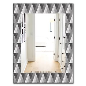 Designart 35.4-in x 23.6-in Triangular Colourfields 2 Modern Rectangular Mirror