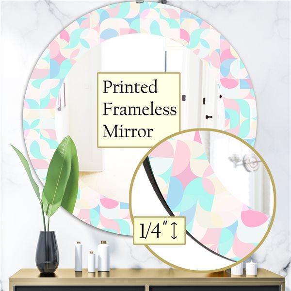 Designart 24-in x 24-in Pastel Dreams 2 Modern Mirror