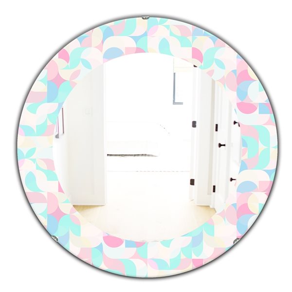 Designart 24-in x 24-in Pastel Dreams 2 Modern Mirror