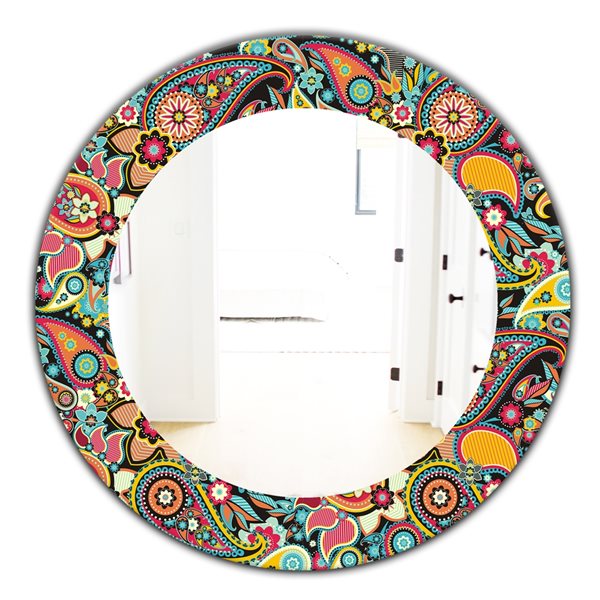 Designart 24-in x 24-in Paisley 8 Modern Mirror MIR18736-FC24 | RONA