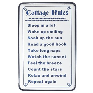IH Casa Decor 15.75-in Cottage Rules Christmas Wall Sign
