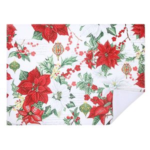 Tapis de séchage en microfibre 20 po x 15 po de IH Casa Decor, poinsettia