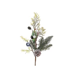 IH Casa Decor Multicolour Pine and Berries Ornaments - 6-Pack