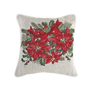 IH Casa Decor Poinsettia Bundle Tapestry Cushion - Set of 2