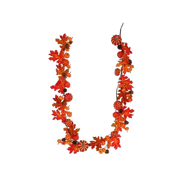 IH Casa Decor Fall Pumpkin and Pinecone Artificial Garland CK-1013 | RONA