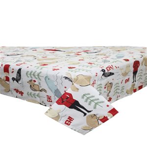 IH Casa Decor Canadiana Indoor White Cover for 6-ft Rectangle Table