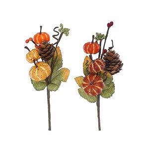 Arrangement décoratif de 3 citrouilles d'IH Casa Decor, paquet de 6