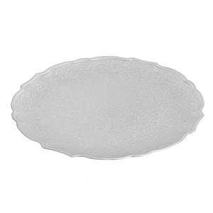 IH Casa Decor 13-in Silver Round Serving Plates - Set of 6