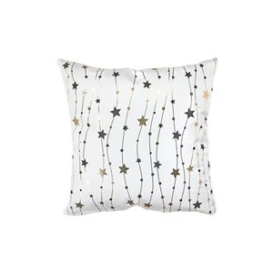 Coussin blanc et doré d'IH Casa Decor, étoiles, ens. de 2