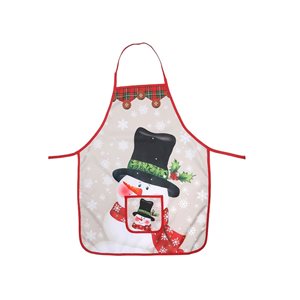 IH Casa Decor Snowman with Top Hat Print Apron with Pocket