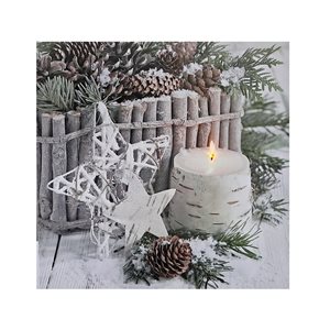 Décoration murale de Noël de 12 po avec lumière DEL par IH Casa Decor, décor rustique
