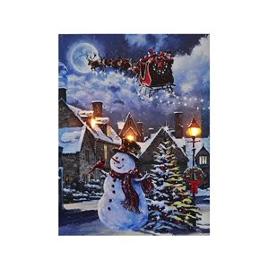 Décoration murale de Noël de 12 po avec lumière DEL par IH Casa Decor, veille de Noël