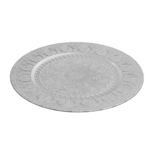 IH Casa Decor 13-in Silver Charger Plates - Set of 6