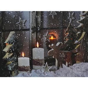 Décoration murale de Noël de 12 po par IH Casa Decor, décor rustique d'hiver