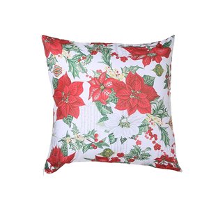 IH Casa Decor Poinsettia Print Polyester Pillow - Set of 2