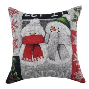Coussin avec motifs de bonhommes de neige d'IH Casa Decor, ens. de 2