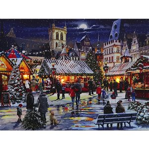 Décoration murale de Noël de 12 po avec lumière DEL par IH Casa Decor, célébration du temps des fêtes