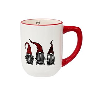 Ensemble de 2 tasses en céramique par IH Casa Decor blanches et rouges