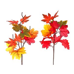 Feuillage d'automne artificiel de 12,5 po d'IH Casa Decor, paquet de 6