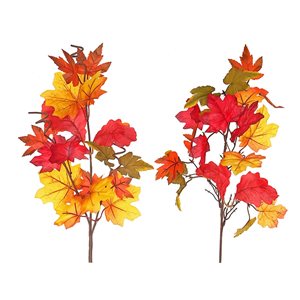 Feuillage d'automne artificiel de 20 po d'IH Casa Decor, paquet de 6