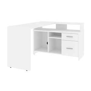 Bestar Equinox 71.5-in White Modern/Contemporary L-Shaped Desk