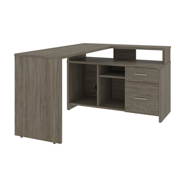 Bestar Equinox 71.5-in Grey Contemporary/Modern L-Shaped Desk 115860 ...