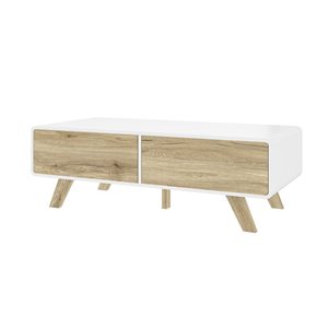 Table basse Alhena par Bestar en composite blanc