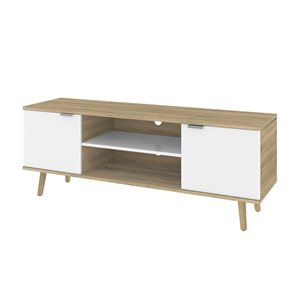 Bestar Procyon Brown and White TV Stand