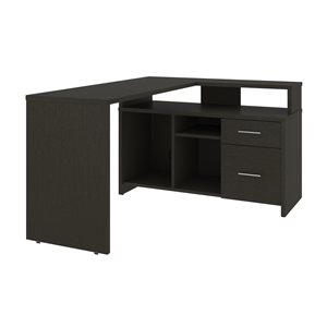 Bestar Equinox 71.5-in Grey Modern/Contemporary L-Shaped Desk