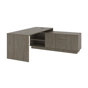 Bestar Equinox 71.1-in Grey Modern/Contemporary L-Shaped Desk