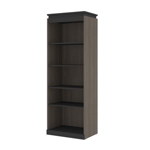 Bestar Orion 30-in Bark Grey and Graphite Shelving Unit