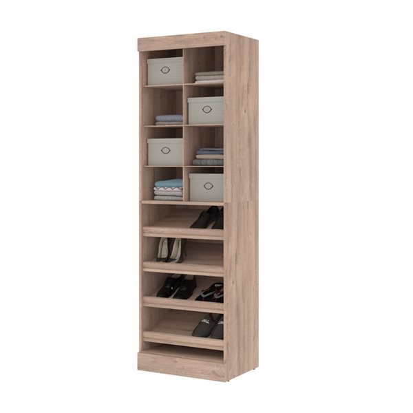 Bestar Pur 25-in Rustic Brown Closet Organizer