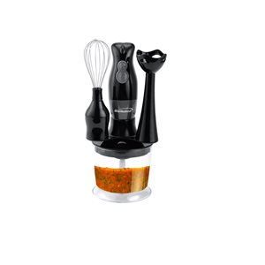 Brentwood 25-oz. 2-Speed Black 200 W Hand Blender and Food Processor with Balloon Whisk