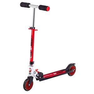 Trottinette pour enfants de Rugged Racers noire et rouge à 2 roues
