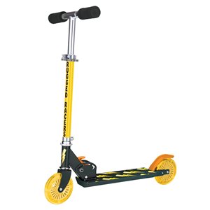 Rugged Racers 2-Wheel Yellow Lightning Design with LED Lights Kids Scooter