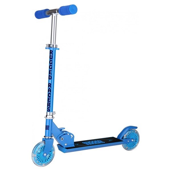 Rugged Racers 2-Wheel Blue with LED Lights Kids Scooter