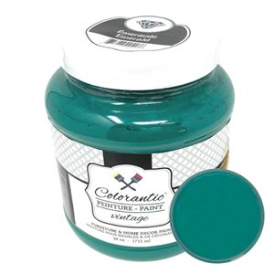 Peinture à la craie Émeraude par Colorantic, vert sapin, 1/2 gal