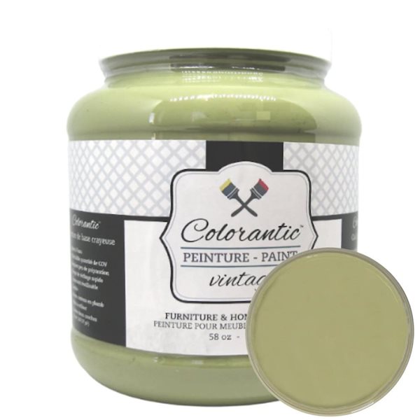 Peinture à la craie Kiwi par Colorantic, vert kaki, 1/2 gal