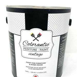 Peinture à la craie Boule de coton par Colorantic, blanc pur, 1 gal